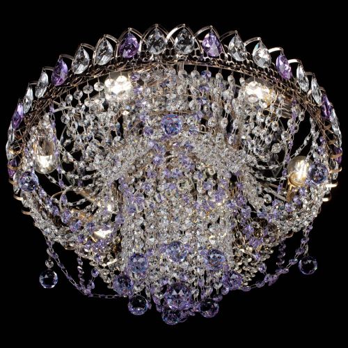 Люстра Водоворот Ольга шар фиолетовая в Химках Гусь Хрустальный