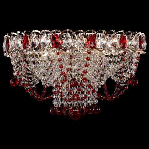 Люстра Водоворот Ольга шар красная в Химках Гусь Хрустальный