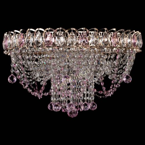 Люстра Водоворот Ольга шар розовая в Химках Гусь Хрустальный