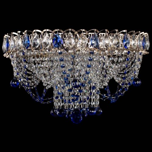 Люстра Водоворот Ольга шар синяя в Химках Гусь Хрустальный