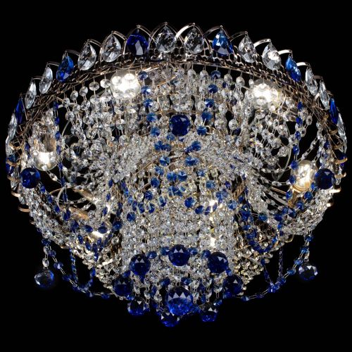 Люстра Водоворот Ольга шар синяя в Химках Гусь Хрустальный