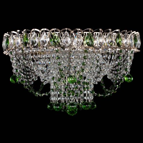 Люстра Водоворот Ольга шар зеленая в Химках Гусь Хрустальный