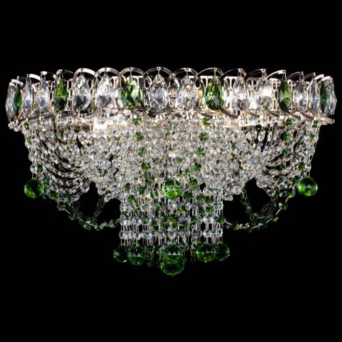 Люстра Водоворот Ольга шар зеленая в Химках Гусь Хрустальный