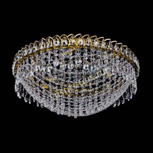 Люстра Водоворот Сетка 8 ламп под бронзу в Химках Гусь Хрустальный