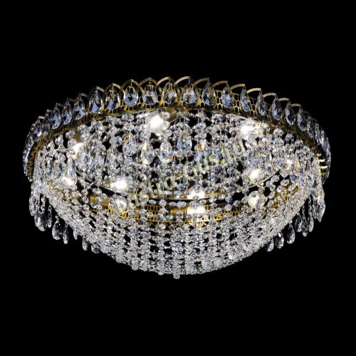 Люстра Водоворот Сетка 8 ламп под бронзу в Химках Гусь Хрустальный