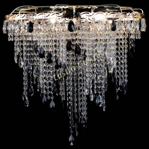 Люстра Вьюга черная в Химках Гусь Хрустальный