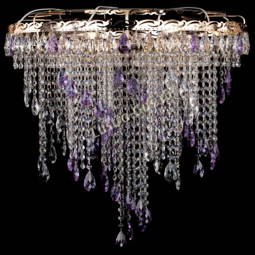 Люстра Вьюга фиолетовая в Химках Гусь Хрустальный