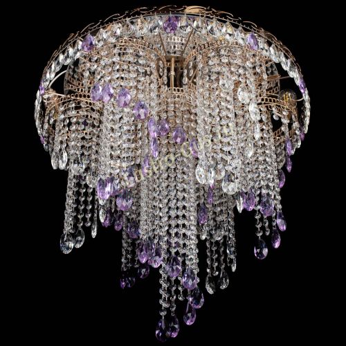 Люстра Вьюга фиолетовая в Химках Гусь Хрустальный