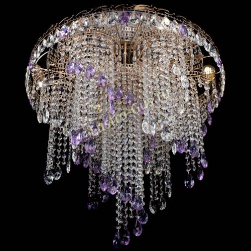 Люстра Вьюга фиолетовая в Химках Гусь Хрустальный