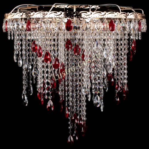Люстра Вьюга красная в Химках Гусь Хрустальный