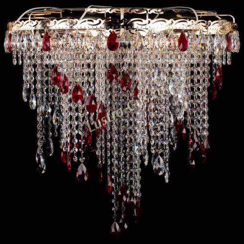 Люстра Вьюга красная в Химках Гусь Хрустальный
