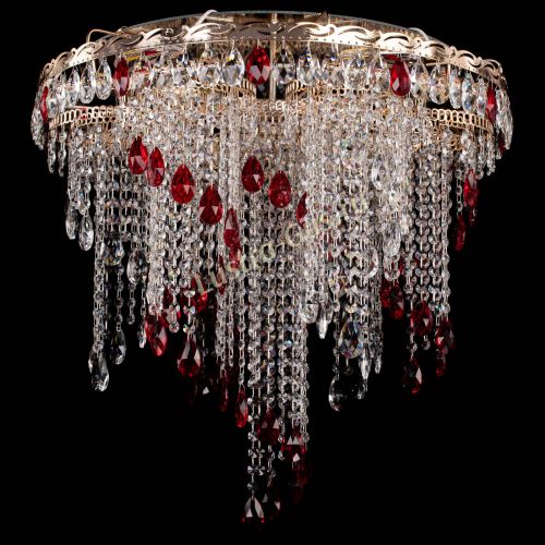 Люстра Вьюга красная в Химках Гусь Хрустальный