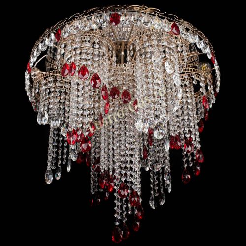 Люстра Вьюга красная в Химках Гусь Хрустальный