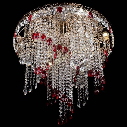 Люстра Вьюга красная в Химках Гусь Хрустальный