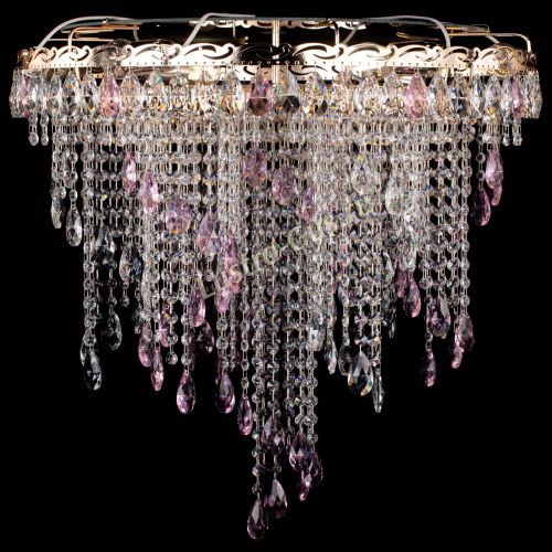 Люстра Вьюга розовая в Химках Гусь Хрустальный