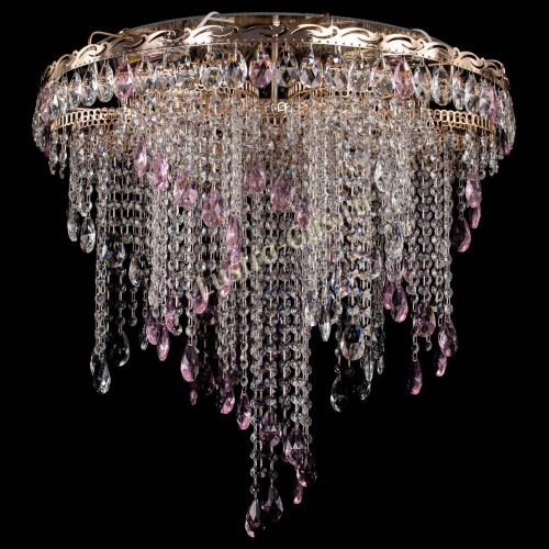 Люстра Вьюга розовая в Химках Гусь Хрустальный