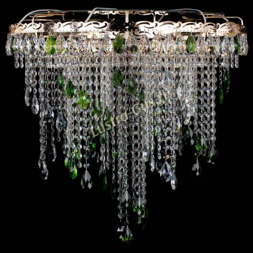 Люстра Вьюга зеленая в Химках Гусь Хрустальный
