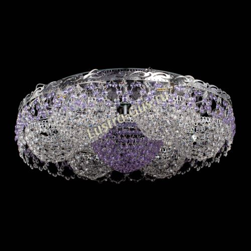 Люстра Вьюга №3 фиолетовая в Химках Гусь Хрустальный