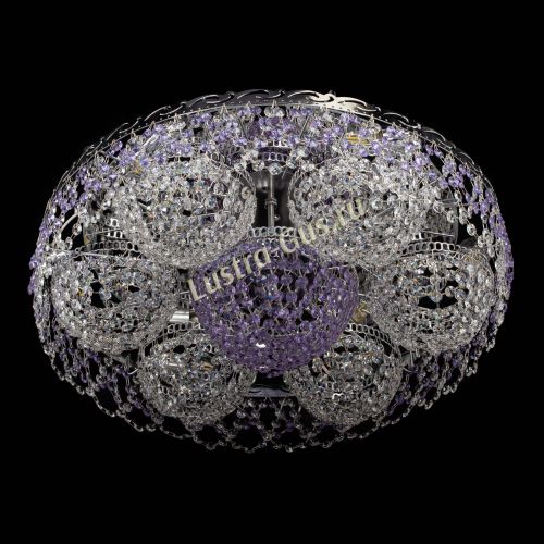 Люстра Вьюга №3 фиолетовая в Химках Гусь Хрустальный