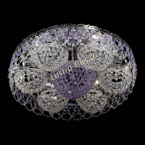 Люстра Вьюга №3 фиолетовая в Химках Гусь Хрустальный