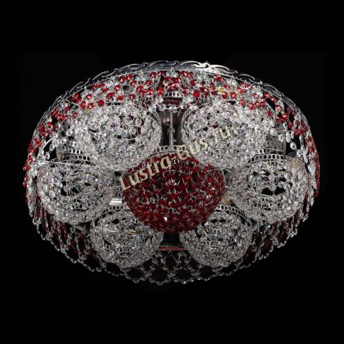 Люстра Вьюга №3 красная в Химках Гусь Хрустальный