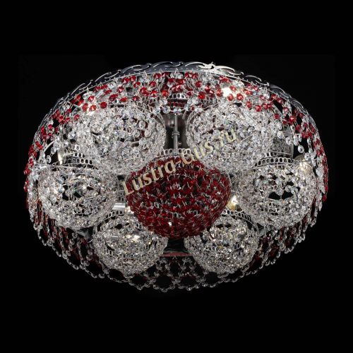 Люстра Вьюга №3 красная в Химках Гусь Хрустальный
