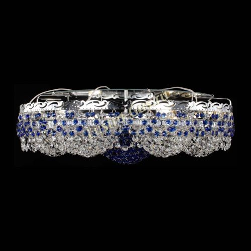 Люстра Вьюга №3 синяя в Химках Гусь Хрустальный