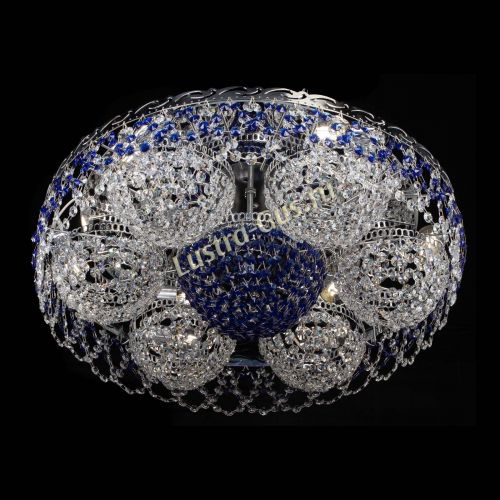 Люстра Вьюга №3 синяя в Химках Гусь Хрустальный