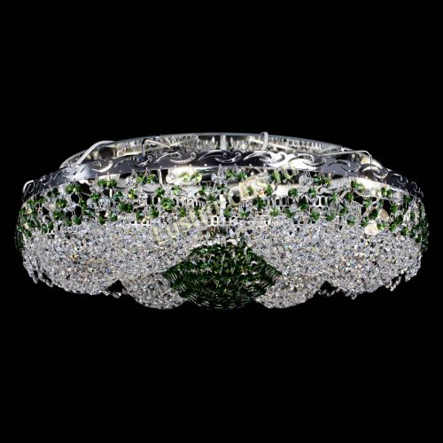 Люстра Вьюга №3 зеленая в Химках Гусь Хрустальный