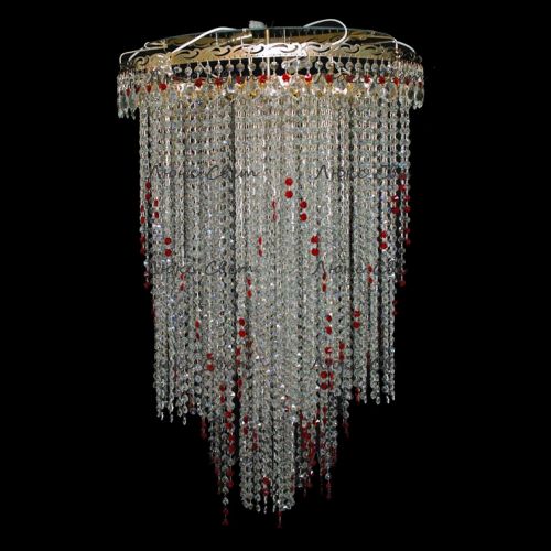 Люстра Вьюга длинная красная в Химках Люстра Вьюга длинная красная в Химках