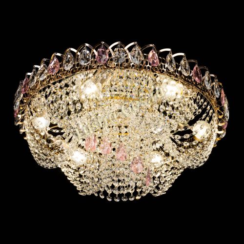 Люстра Жасмин Каскад розовый в Химках Гусь Хрустальный