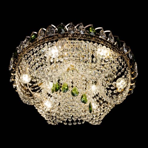 Люстра Жасмин Каскад зеленый в Химках Гусь Хрустальный