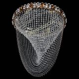 Люстра ﻿Жасмин Веер чайный, диаметр - 600 мм, цвет - золото, Люстры Гусь Хрустальный