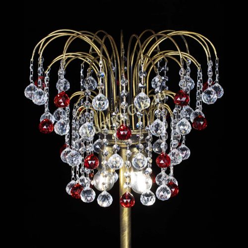 Торшер Агата шар под бронзу Красный в Химках Гусь Хрустальный