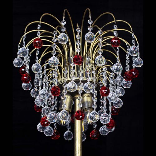Торшер Агата шар под бронзу Красный в Химках Гусь Хрустальный