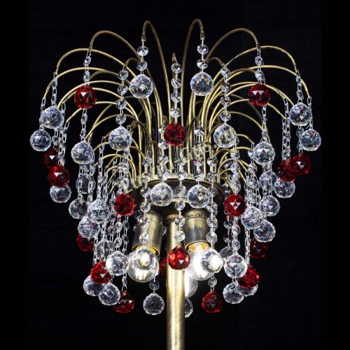 Торшер Агата шар под бронзу Красный в Химках Гусь Хрустальный