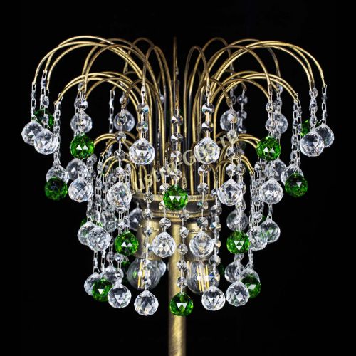 Торшер Агата шар под бронзу Зеленый в Химках Гусь Хрустальный