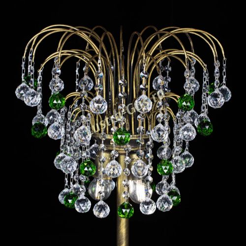 Торшер Агата шар под бронзу Зеленый в Химках Гусь Хрустальный