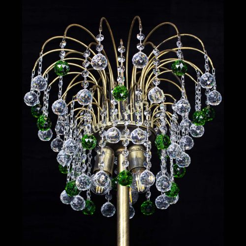 Торшер Агата шар под бронзу Зеленый в Химках Гусь Хрустальный