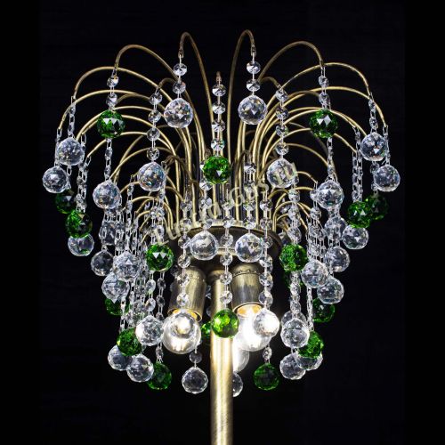 Торшер Агата шар под бронзу Зеленый в Химках Гусь Хрустальный