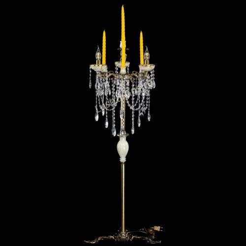 Торшер бронзовый Оникс №3/2 журавлик в Химках Гусь Хрустальный