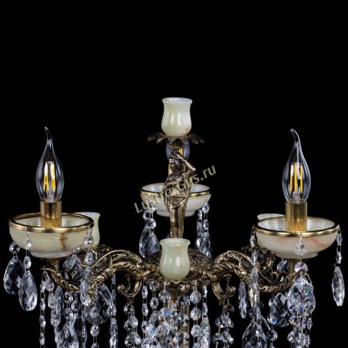 Торшер бронзовый Оникс №3/2 журавлик в Химках Гусь Хрустальный